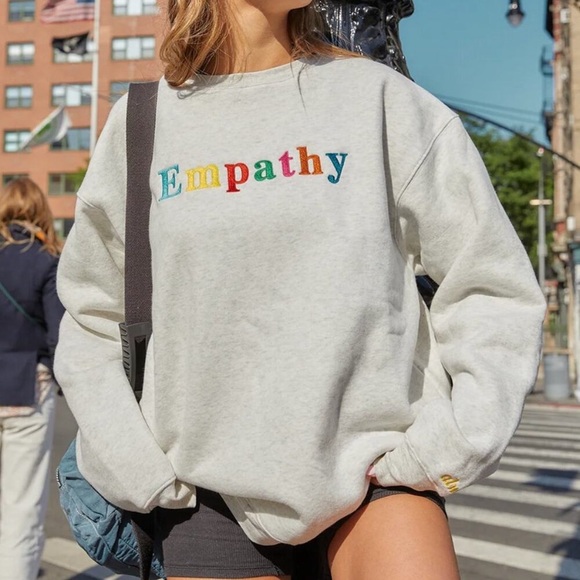 The Mayfair Group Empathy Always Grey Crewneck Sweatshirt One Size - Picture 9 of 9